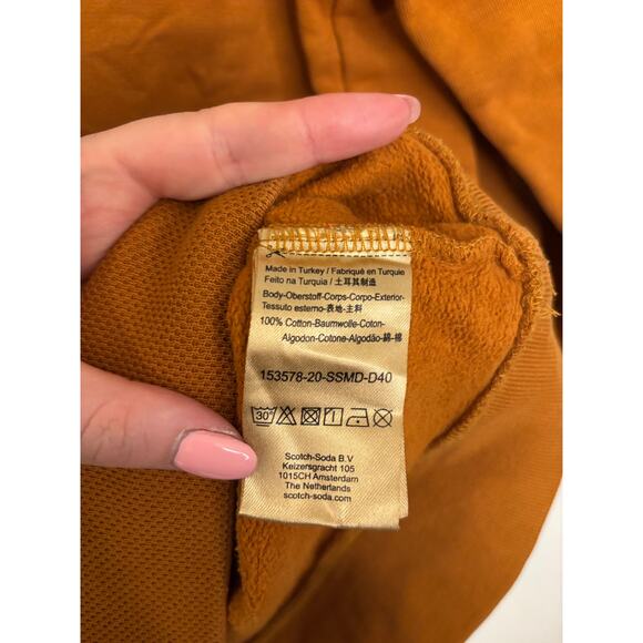 Scotch & Soda Sweatshirt Mens Large Amsterdams Blauw Pullover Burnt Orange Knit - Picture 5 of 5